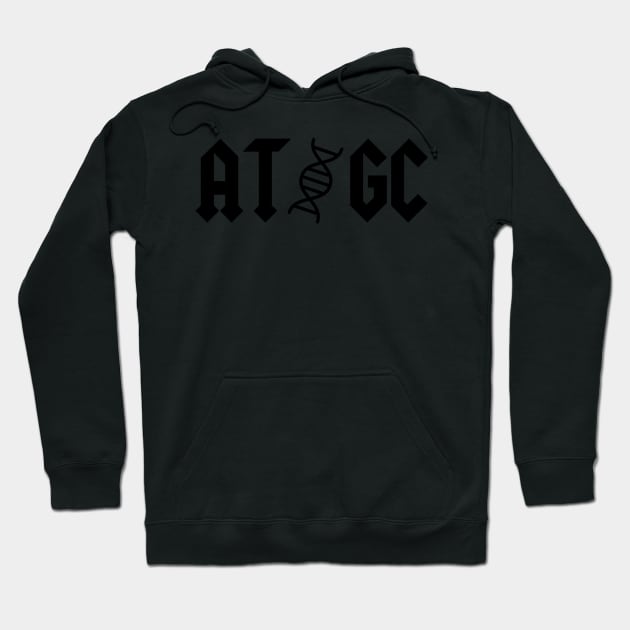 AT GC AC/DC Molecular Biology genetic code black Hoodie by labstud